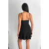İnce çift askılı mini elbise