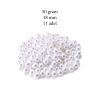 50 gram 18mm Beyaz Renk Plastik İnci Boncuk Çanta ve Takı Yapım Boncuğu (~11 adet)