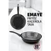 ModaCar Fritözlü Emaye Kızartma Tavası- Kızartma Kaçerola Multi Kullanım  26 CM