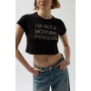 Taş Detay Crop T-Shirt