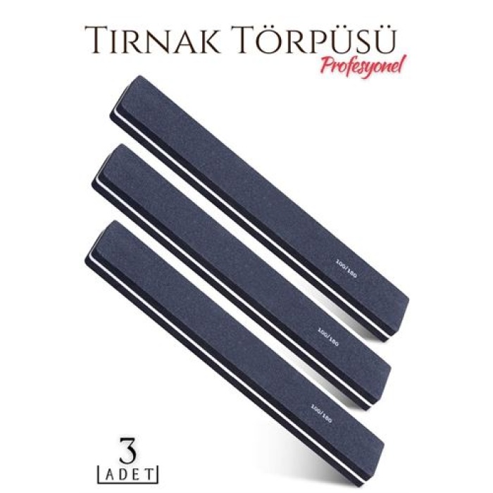 ModaCar Manikür Pedikür Tırnak Törpüsü 100/  Grid Profesyonel 3 Adet