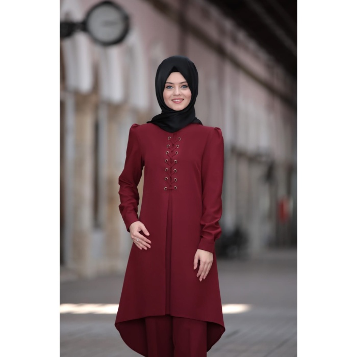 Mina İkili Takım Bordo 5368