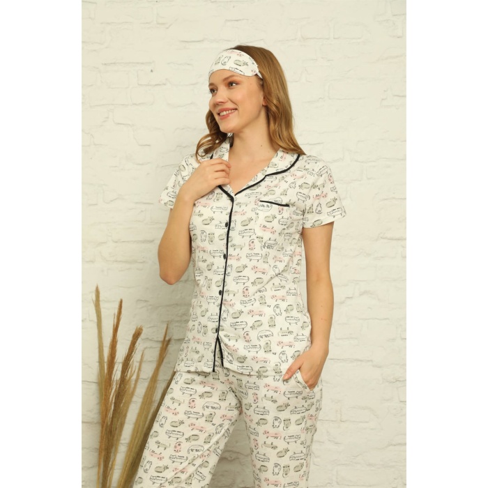 Moda Çizgi Kadın Penye Pijama