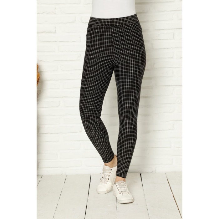 Moda Çizgi Penye Likralı Tayt 5883