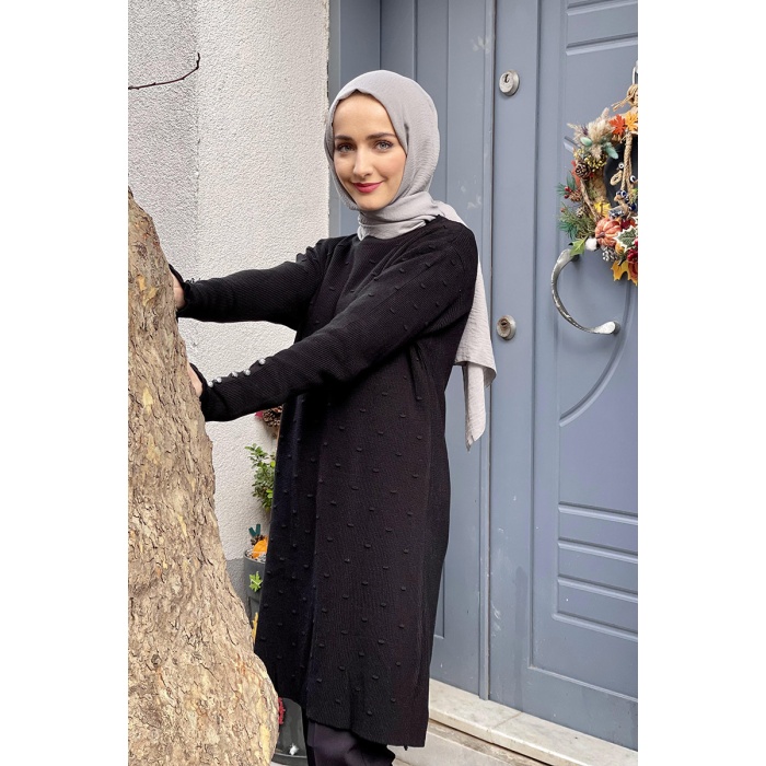 Moda Çizgi Triko Tunik