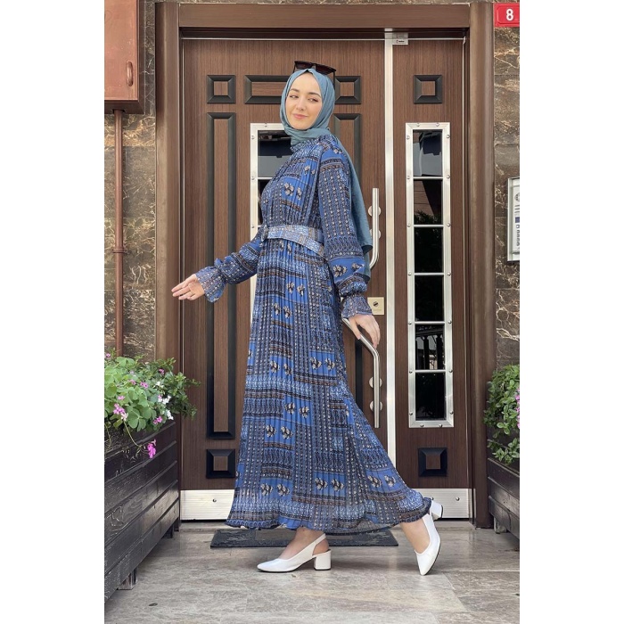 Moda Çizgi Tesettür Elbise