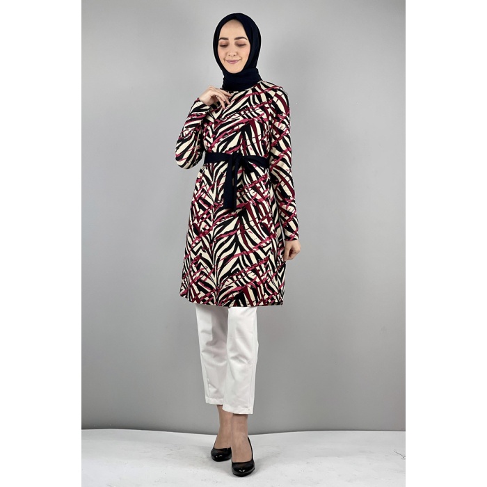 Moda Çizgi Desenli Tunik