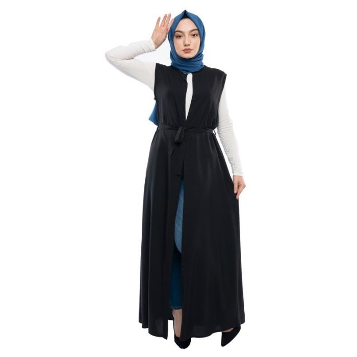 Moda Çizgi Yakalı Yelek