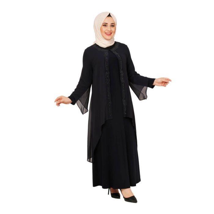 Moda Çizgi Büyük Beden Elbise
