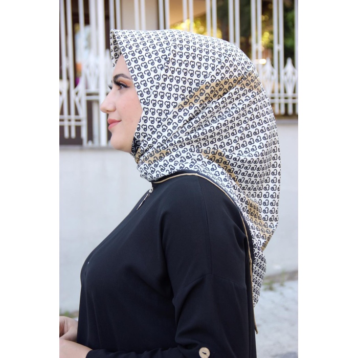 Moda Çizgi Desenli Eşarp