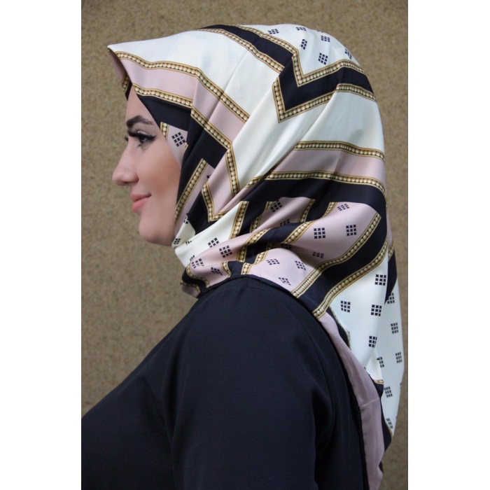Moda Çizgi Desenli Eşarp