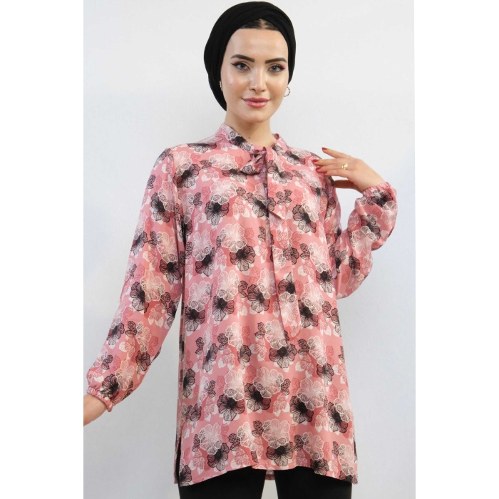 Moda Çizgi Kravatlı Bluz MC5172