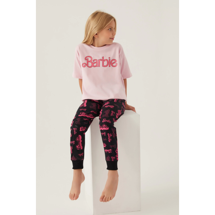 Barbie L 4-3 Kız Çocuk Kısa Kol Pijama Takımı
