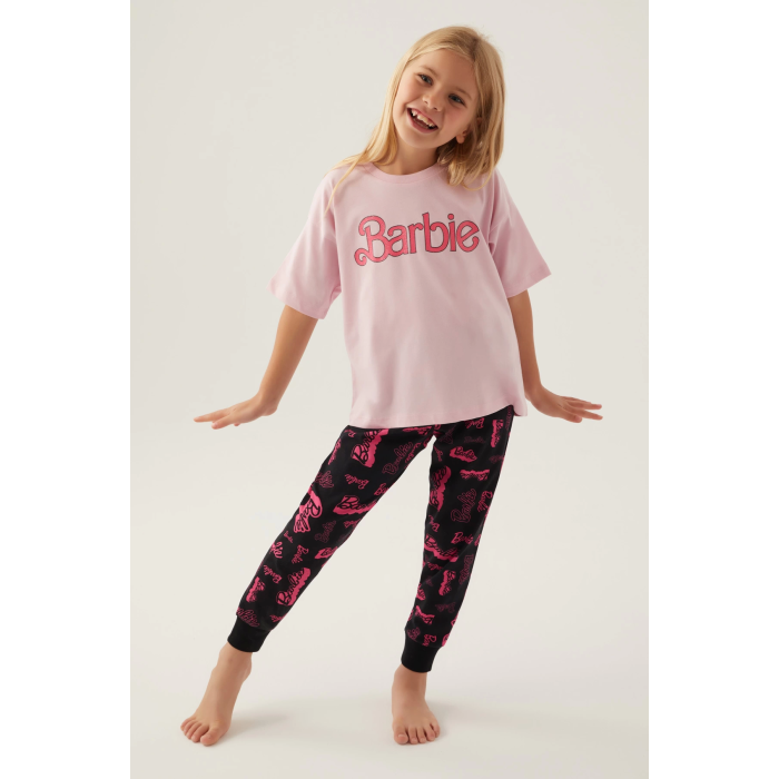 Barbie L 4-3 Kız Çocuk Kısa Kol Pijama Takımı