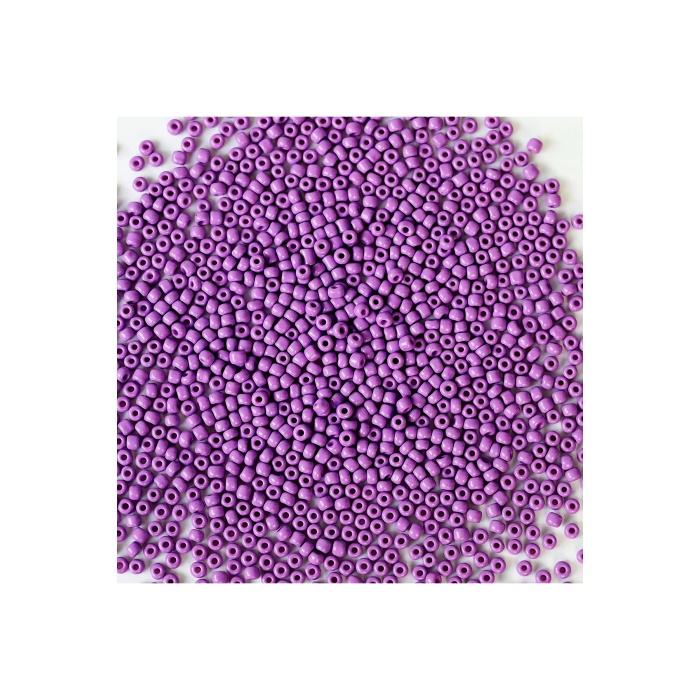 Mor Renk 4 mm Yaklaşık 220 adet/20 gram Cam Boncuk Oya Yazma Bileklik ve Kolye