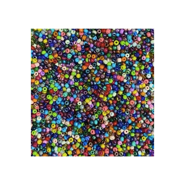 Karışık Renk 4 mm Yaklaşık 220 adet/20 gram Cam Boncuk Oya Yazma Bileklik ve Kolye