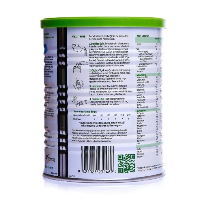  en Goat 1 Keçi Sütlü Bebek Sütü 0-6 Ay 400 Gr