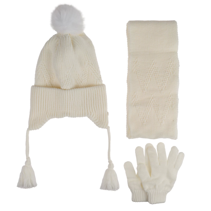 Suyutti K24 -03 Kız Çocuk 4-8 Yaş 3Lü Bere Set