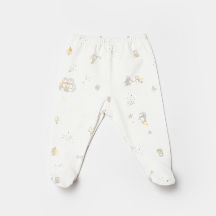 Bibaby Biorganic Penguin Club 3Lü Bebek Set 73336 Ekru Gri
