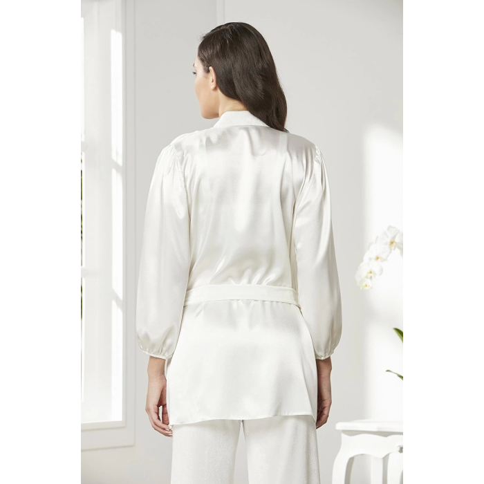 Pierre Cardin  0 Kadife Saten 3lü Kadın Croplu Pijama Takımı