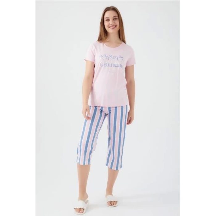Pierre Cardin 8595 Bayan Kısa Kol Pijama Takımı