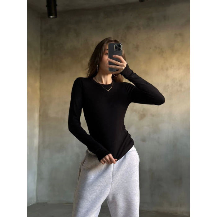 Parmak Geçmeli Buzi Body - Siyah