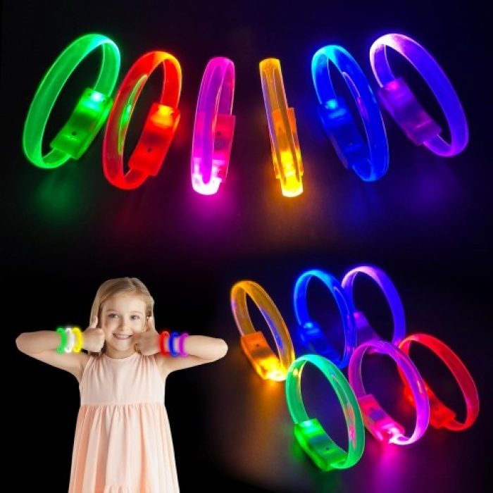 Festival &amp; Parti LED Bileklik 3 Farklı Mod Işıklı 1 Adet