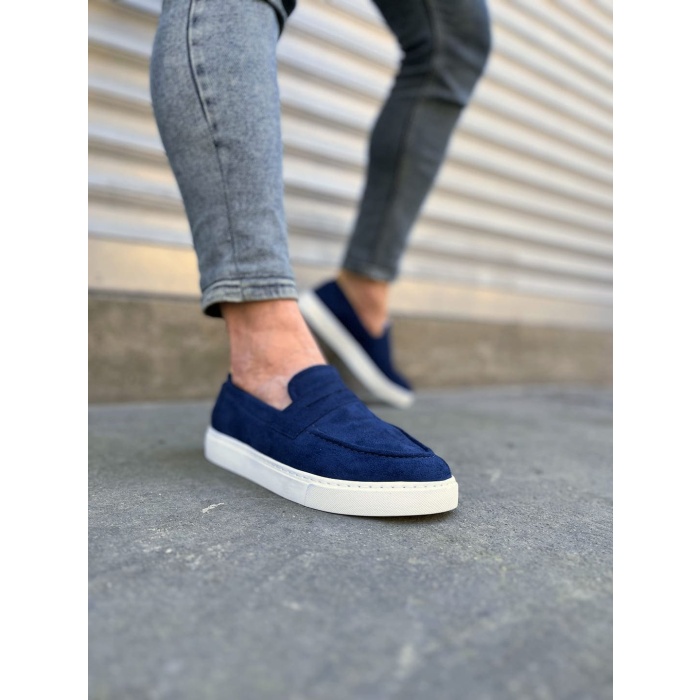 JY  Estilo X Bağcıksız Süet Erkek Günlük Spor Klasik Ayakkabı SBT - Lacivert