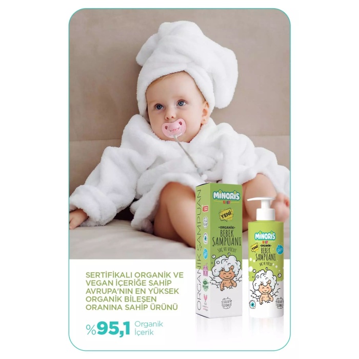     Organik Bebek Saç ve Vücut Şampuanı 200ml