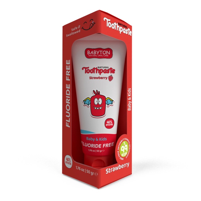  ton Organik Doğal Çilek Aromalı Diş Macunu 50 Gr