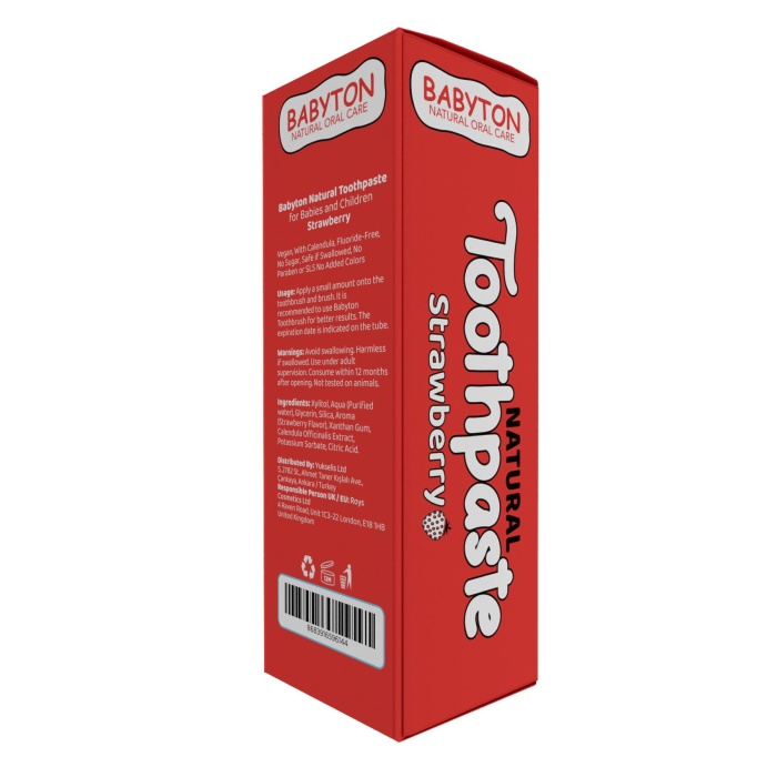  ton Organik Doğal Çilek Aromalı Diş Macunu 50 Gr