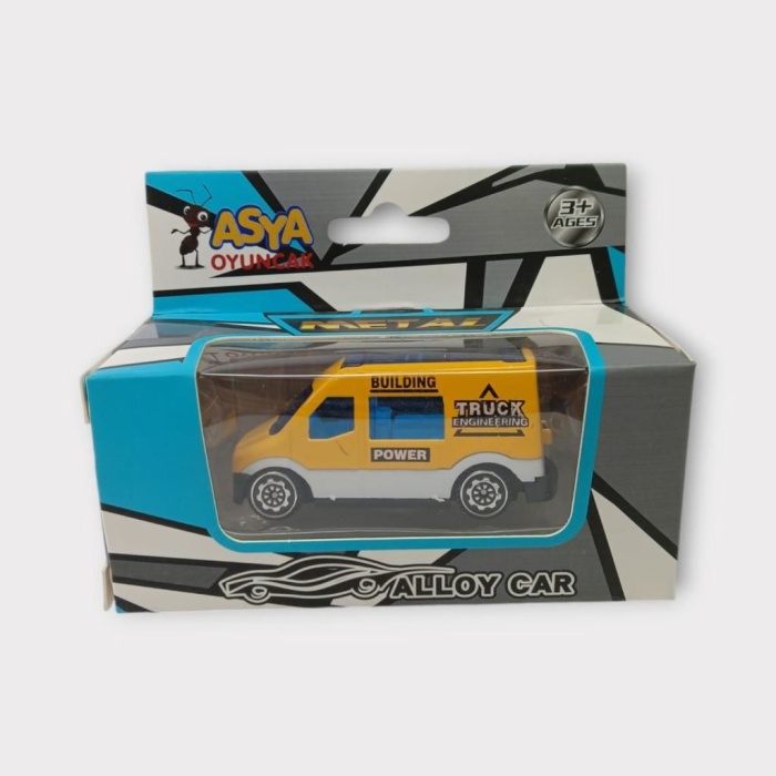 Küçük Metal İnşaat Araçları 7 cm - Minibüs