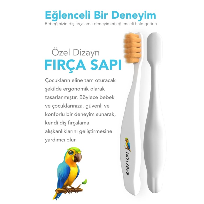  ton Bio Ultra Yumuşak Çocuk Diş Fırçası Papağan