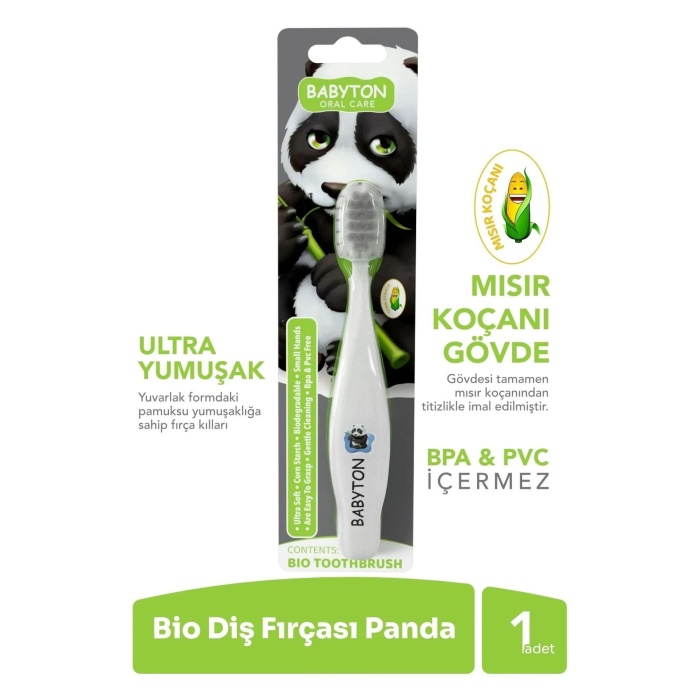  ton Bio Ultra Yumuşak Çocuk Diş Fırçası Panda