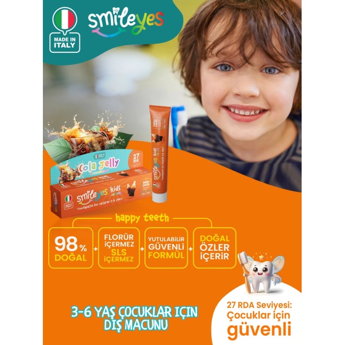 Smileyes Kids Diş Macunu 3-6 Yaş 50 ml Cola Jelly