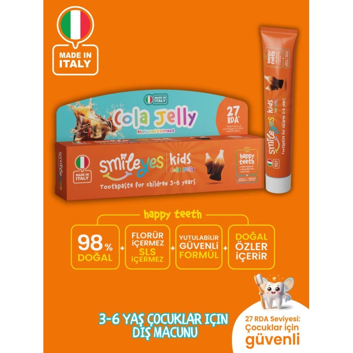 Smileyes Kids Diş Macunu 3-6 Yaş 50 ml Cola Jelly