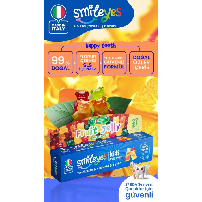Smileyes Kids Diş Macunu 3-6 Yaş 50 ml Fruit Jelly