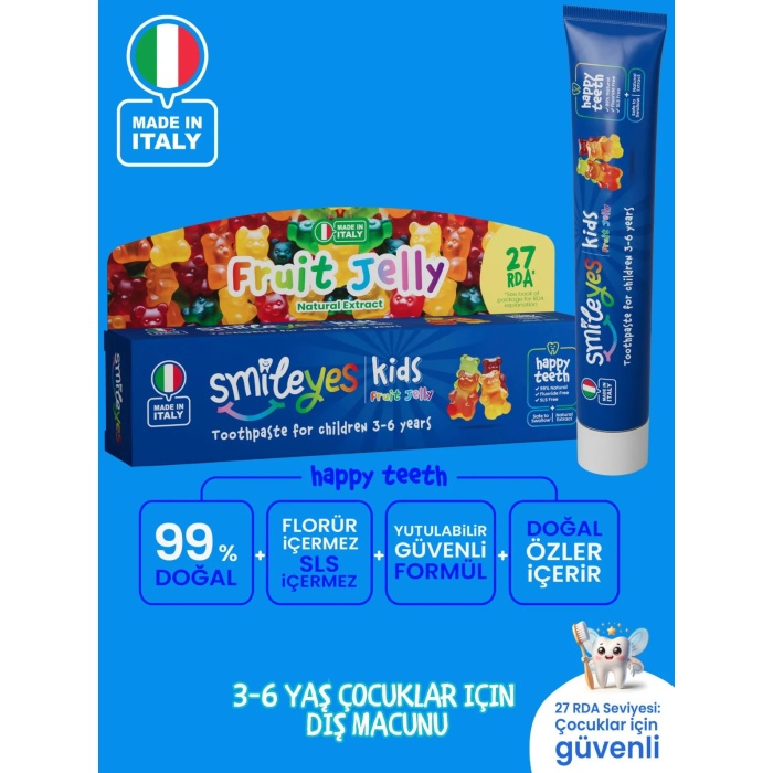 Smileyes Kids Diş Macunu 3-6 Yaş 50 ml Fruit Jelly