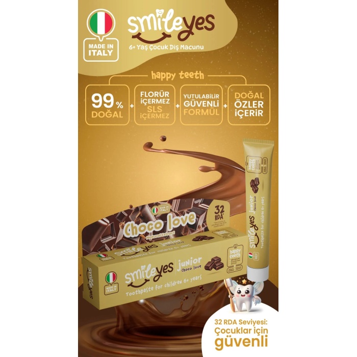 Smileyes Junior Diş Macunu 6+ Yaş 50 ml Choco Love