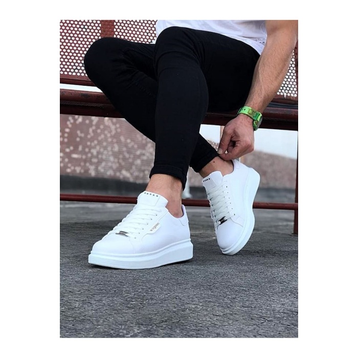    Beyaz Düz Erkek Casual Ayakkabı