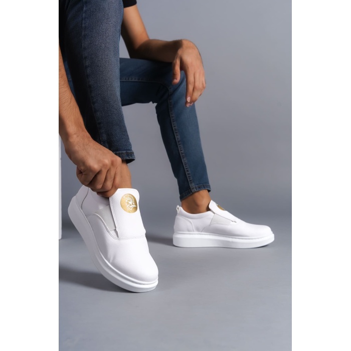    Hippo Bağcıksız Cilt Erkek Günlük Sneaker Ayakkabı BT - Beyaz