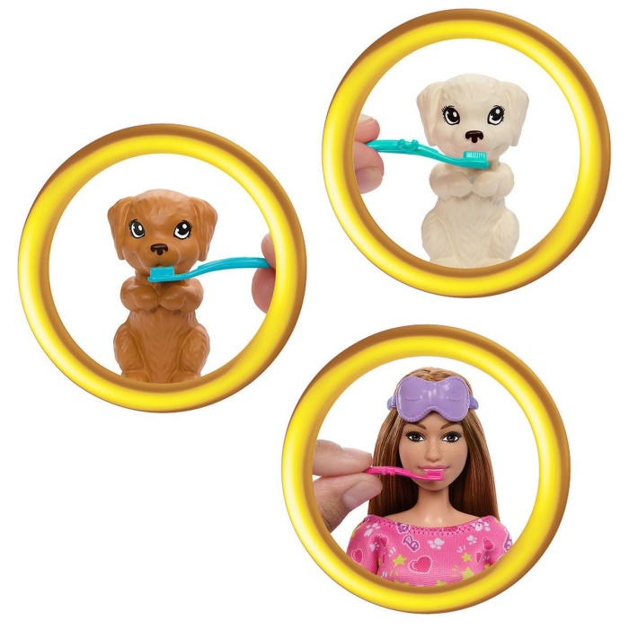 HXN01 Barbie ve Köpekçikleri Pijama Partisi