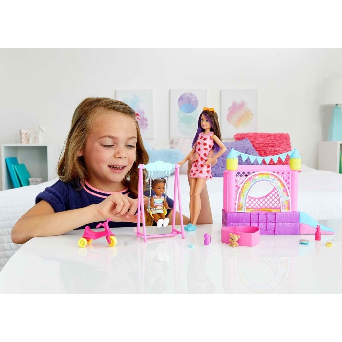 HHB67 Barbie  Bebek Bakıcısı Skipper Oyun Evi Seti