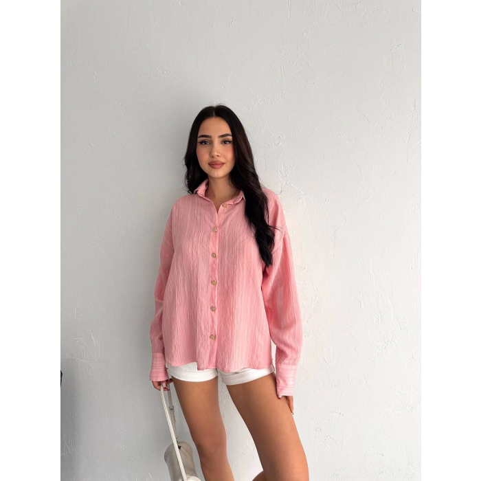 Çizgili oversize gömlek