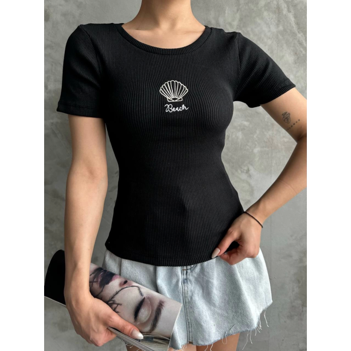 Bac nakışlı bluz
