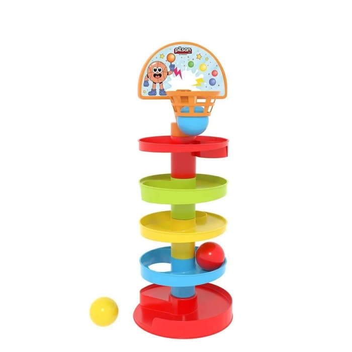 03 653 Basketli Çıngıraklı Top Oyunu -Pilsan Oyuncak