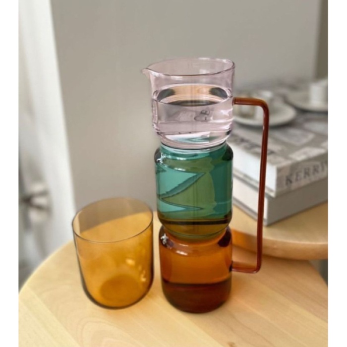 1670 ml Renkli Cam Sürahi