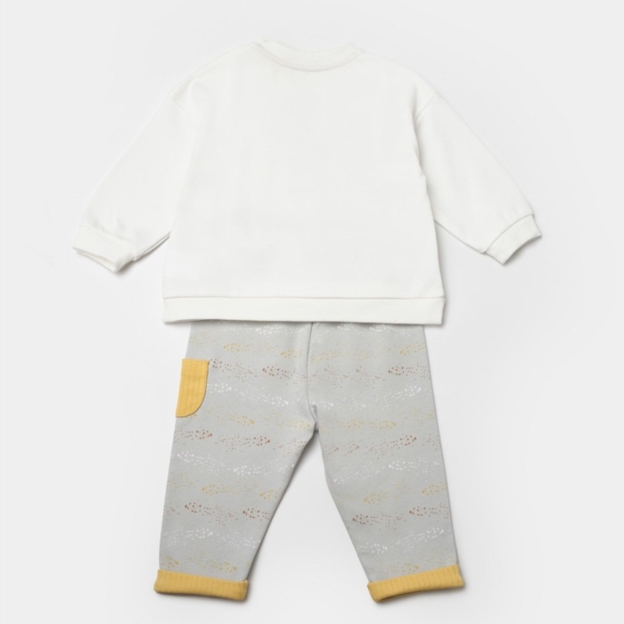 Bibaby Biorganic Penguin Club 2Li Bebek Takım 59809 Ekru Gri