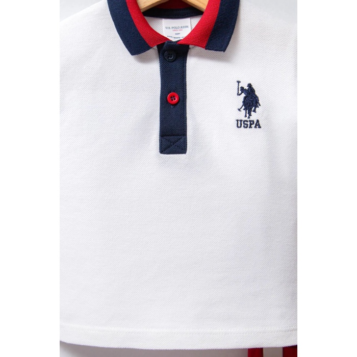 U.S Polo Bebek 2Li Takım USB2339 Beyaz Kırmızı