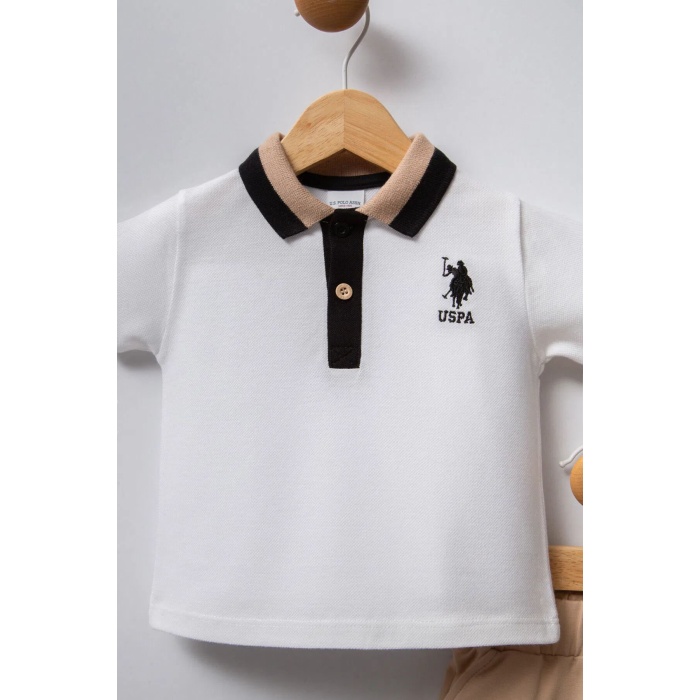 U.S Polo Bebek 2Li Takım USB2339 Beyaz-Bej